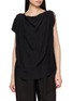 THE LOOM Sleeveless Asymmetric Tuck Draped Top