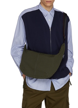 Figure View - Click To Enlarge - COMME DES GARÇONS HOMME - Checked Sling Bag