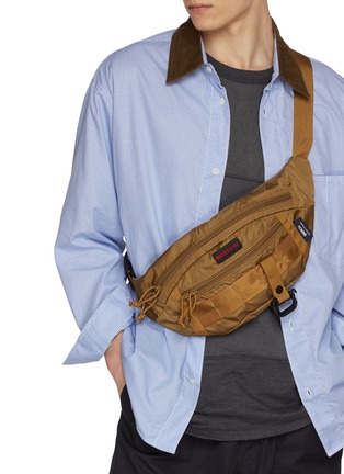 Figure View - Click To Enlarge - COMME DES GARÇONS HOMME - X BRIEFING Cordura Diamond Rip Crossbody Bag