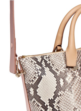 Detail View - Click To Enlarge - CHLOÉ - 'Baylee' medium python leather tote