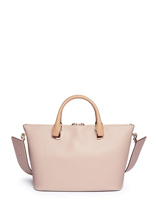 Back View - Click To Enlarge - CHLOÉ - 'Baylee' medium python leather tote