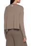 Back View - Click To Enlarge - NYLORA - Ingrid Long Sleeve Crewneck Cropped Top