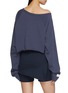 Back View - Click To Enlarge - NYLORA - Simone Long Sleeve Asymmetrical Top