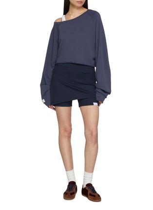 Figure View - Click To Enlarge - NYLORA - Simone Long Sleeve Asymmetrical Top