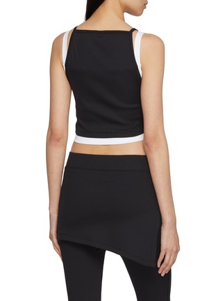 Back View - Click To Enlarge - NYLORA - Aubrey Sleeveless Mock Layered Ribbed Top