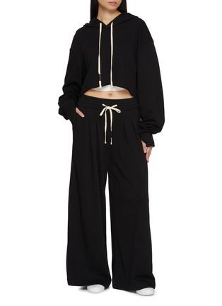 Figure View - Click To Enlarge - NYLORA - Ivy Cropped Drawstring Hoodie