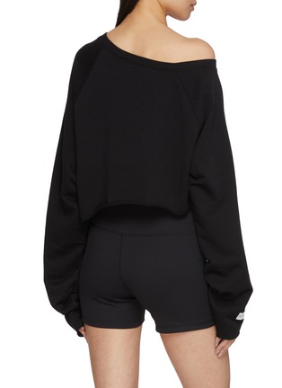Back View - Click To Enlarge - NYLORA - Simone Long Sleeve Asymmetrical Cotton Blend Top