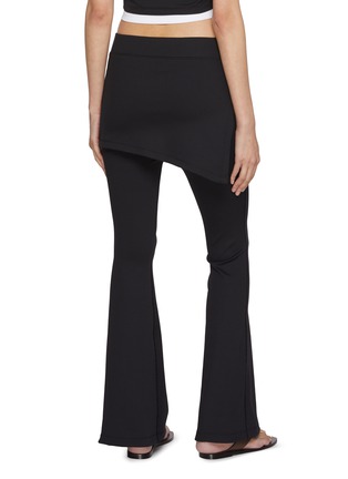 Back View - Click To Enlarge - NYLORA - Laura Asymmetrical Layered Skirt Ribbed Pants