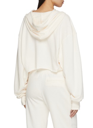 Back View - Click To Enlarge - NYLORA - Ivy Cropped Drawstring Hoodie
