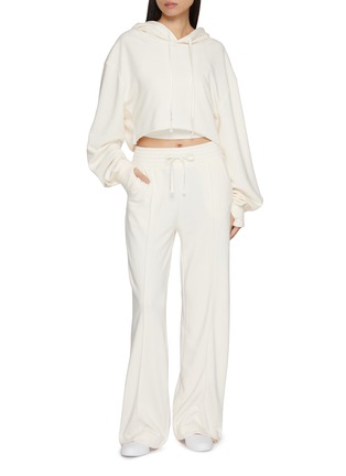 Figure View - Click To Enlarge - NYLORA - Ivy Cropped Drawstring Hoodie