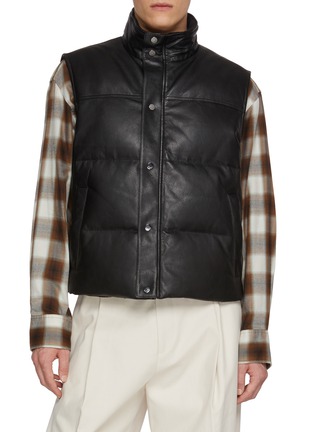 Main View - Click To Enlarge - KRUF - Reversible Leather Vest