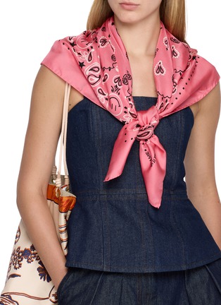 Figure View - Click To Enlarge - CALL IT BY YOUR NAME - Large Printed Silk Bandana