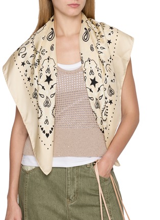 Figure View - Click To Enlarge - CALL IT BY YOUR NAME - Large Printed Silk Bandana
