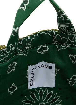 Detail View - Click To Enlarge - CALL IT BY YOUR NAME - Medium Cabas Clover Cotton Tote Bag