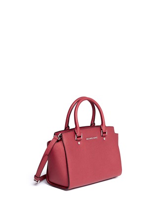 Front View - Click To Enlarge - MICHAEL KORS - 'Selma' medium saffiano leather satchel