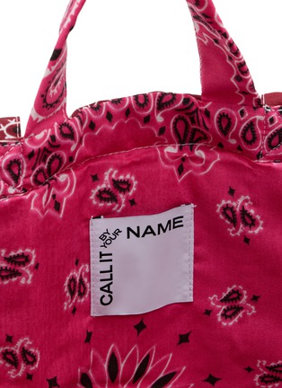 Detail View - Click To Enlarge - CALL IT BY YOUR NAME - Maxi Cabas Love Cotton Tote Bag