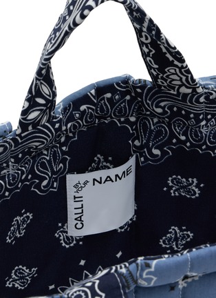 Detail View - Click To Enlarge - CALL IT BY YOUR NAME - Medium Cabas Mushroom Cotton Tote Bag