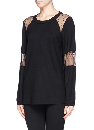 Front View - Click To Enlarge - SEE BY CHLOÉ - Lace panel top