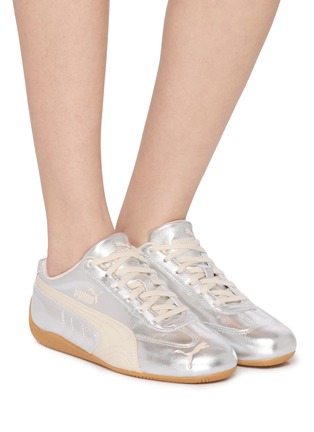Figure View - Click To Enlarge - PUMA SHOES - Speedcat Silver Women's Sneakers