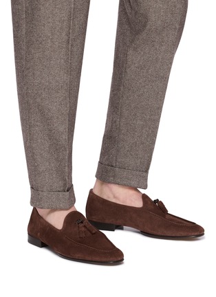 Figure View - Click To Enlarge - DOUCAL'S - Suede Penny Loafers