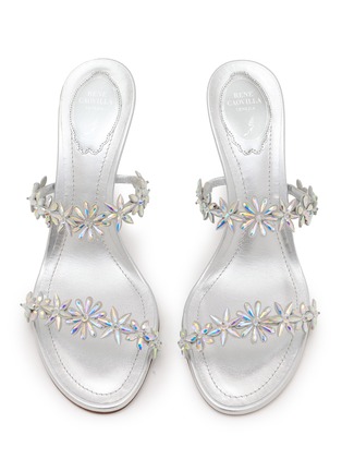 Detail View - Click To Enlarge - RENÉ CAOVILLA - Crystal-Embellished Satin Lambskin Sandals
