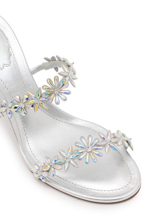 Detail View - Click To Enlarge - RENÉ CAOVILLA - Crystal-Embellished Satin Lambskin Sandals