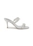 RENÉ CAOVILLA Crystal-Embellished Satin Lambskin Sandals