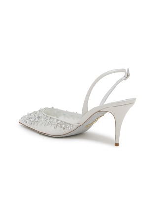  - RENÉ CAOVILLA - 80 Floral Pearl Crystal Strass Slingback Pumps