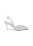 RENÉ CAOVILLA 80 Floral Pearl Crystal Strass Slingback Pumps