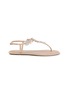 RENÉ CAOVILLA Eva Strass Embellished Satin Thong Sandals