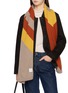 Figure View - Click To Enlarge - JOVENS - Zip Zag Cashmere Knit Shawl