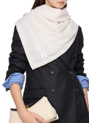 Figure View - Click To Enlarge - JOVENS - Cable Cashmere Scarf