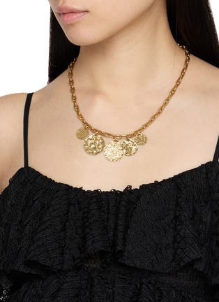 Front View - Click To Enlarge - GOOSSENS - Céleste Collier PM Brass Necklace