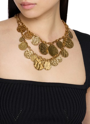 Front View - Click To Enlarge - GOOSSENS - Céleste Collier Plastron Brass Necklace