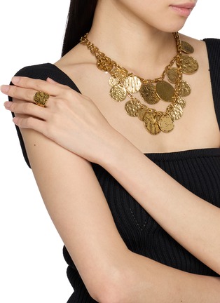 Figure View - Click To Enlarge - GOOSSENS - Céleste Collier Plastron Brass Necklace
