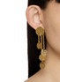 Front View - Click To Enlarge - GOOSSENS - Céleste Pendant Brass Drop Earrings