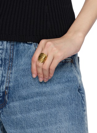 Front View - Click To Enlarge - GOOSSENS - Céleste Bague Médaille Brass Ring