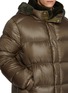  - KRUF - Water Repellent Hooded Mink Fur Collar Coat