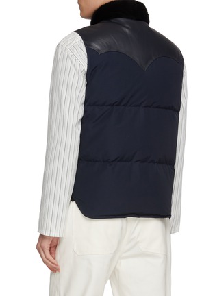 Back View - Click To Enlarge - KRUF - Leather Yoke Mink Fur Collar Vest