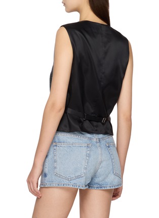 Back View - Click To Enlarge - ALEXANDERWANG - Hotfix Embellished V-Neck Tailored Vest