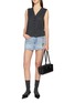 Figure View - Click To Enlarge - ALEXANDERWANG - Hotfix Embellished V-Neck Tailored Vest