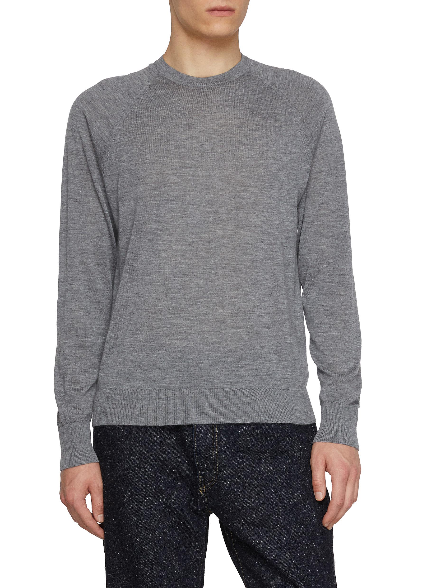 JAMES PERSE | Ultra Fine Cashmere Raglan Crewneck T-shirt | Men