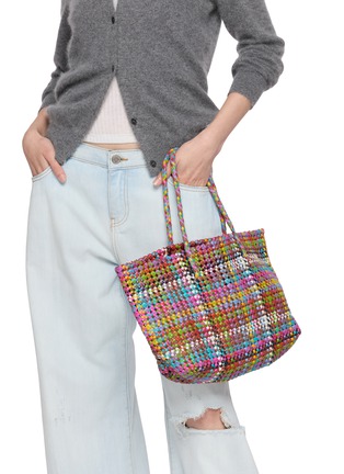 Figure View - Click To Enlarge - DRAGON DIFFUSION - Flower Multi Knotted Goat Leather Tote Bag