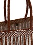 Detail View - Click To Enlarge - DRAGON DIFFUSION - Handwoven Striped Buffalo Calf Leather Basket Tote Bag