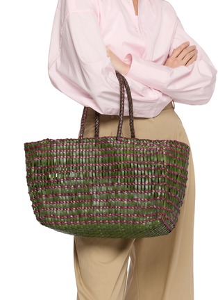 Figure View - Click To Enlarge - DRAGON DIFFUSION - Terrafino Handwoven Buffalo Calf Leather Basket Tote Bag