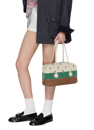 Figure View - Click To Enlarge - MARGESHERWOOD - X Peanuts Soft Boston Leather Suede Bag