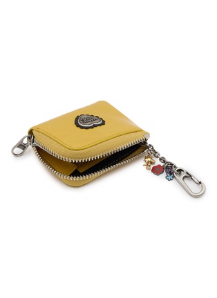 Detail View - Click To Enlarge - MARGESHERWOOD - X Peanuts Heart Lace Mini Zipper Leather Wallet