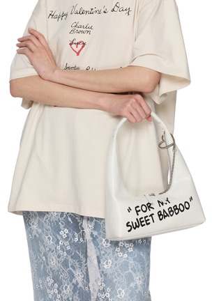 Figure View - Click To Enlarge - MARGESHERWOOD - X Peanuts Printed Leather Hobo Shoulder Bag