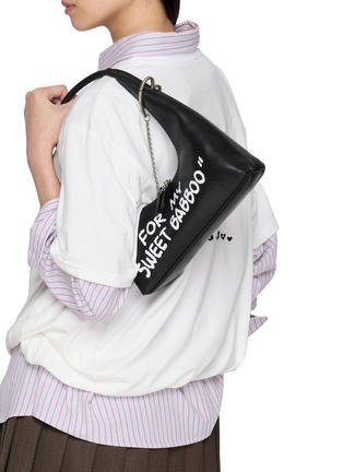 Figure View - Click To Enlarge - MARGESHERWOOD - X Peanuts Printed Leather Hobo Shoulder Bag