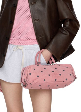 Figure View - Click To Enlarge - MARGESHERWOOD - X Peanuts Dumpling East West Suede Tote Bag